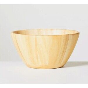 191oz Wooden Serving Bowl Natural - Hearth & Hand with Magnolia - Rubberwood NEW